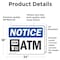 Signmission ATM, 24 in W x Rectangle, Vinyl Decal OS-2PACK-NS-D-1824-L-15254 - alternate 5